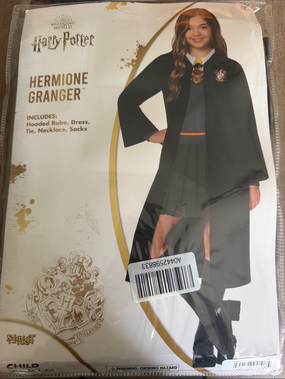 Spirit Black Hermione Granger Hooded Robe Costume